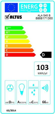 ALTUS ALA 545 B Ankastre Siyah Cam Eğik Davlumbaz - 2