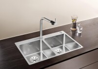 BLANCO ANDANO 340/340-IF/A PUSH SİFON K Andano Paslanmaz Çelik Eviye - Blanco (1)