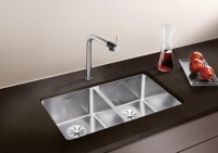 BLANCO ANDANO 340/340/-U SİFON GİDER Andano Paslanmaz Çelik Eviye - Blanco (1)