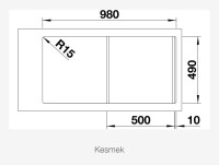 BLANCO DIVON II 5 S - IF Sağ Damlalıklı Steelart Paslanmaz Çelik Eviye - 8
