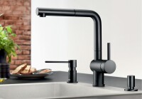 BLANCO LINUS-S SILGRANIT Mat Siyah Armatür - Blanco (1)