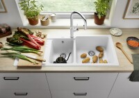 BLANCO NAYA 8 S Sağ Damlalıklı Silgranit Alu Metallic Eviye - Blanco (1)