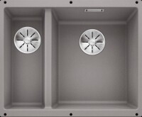 BLANCO SUBLINE 340/160-U Büyük Gözü Sağda Tezgahaltı Silgranit Alu Metallic Eviye - Blanco