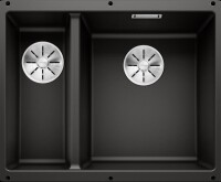 BLANCO SUBLINE 340/160-U Büyük Gözü Sağda Tezgahaltı Silgranit Siyah Eviye - Blanco