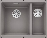 BLANCO SUBLINE 340/160-U Büyük Gözü Solda Tezgahaltı Silgranit Alu Metallic Eviye - Blanco