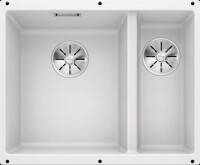 BLANCO SUBLINE 340/160-U Büyük Gözü Solda Tezgahaltı Silgranit Beyaz Eviye - Blanco