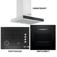 Bosch Ankastre Set HBF514BB1T, POP7C6O12O, DWB67BK60T - BOSCH