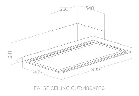 Elica PRF0141953 CLOUD SEVEN IX/F/90 Tavan Tipi Aspiratör - 5
