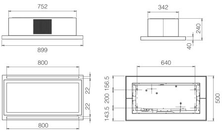 Elica PRF0141953 CLOUD SEVEN IX/F/90 Tavan Tipi Aspiratör - 7