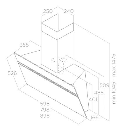 Elica PRF0101142B STRIPE BL/A/60 Duvar Tipi Davlumbaz - 3