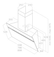 Elica PRF0101143B STRIPE BL/A/90 Duvar Tipi Davlumbaz - 3