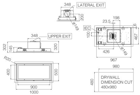 Elica PRF0146232B SKYDOME H30 A/100 Tavan Tipi Aspiratör - 8