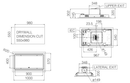 Elica PRF0173445A HILIGHT-X H30 BL MAT/A/100 Tavan Tipi Aspiratör - 4