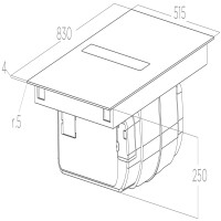 Elica PRF0179476 NIKOLATESLA FIT XL BL/A/83 Aspirasyon - Ocak - 4
