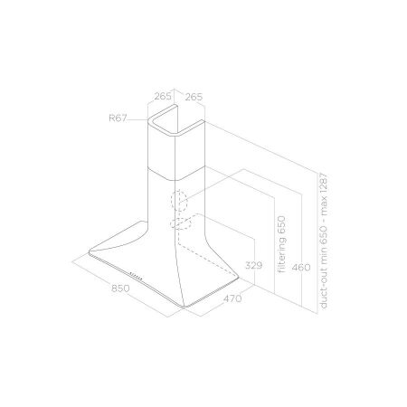 Elica PRF0201740 SWEET MOON/A/85 + CAM Duvar Tipi Davlumbaz - 2