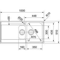 Franke Maris MRX 251-100 1,5 Gözlü Çelik Evye, Tezgah Üstü yada Tezgaha Sıfır, İnox - FRANKE (1)