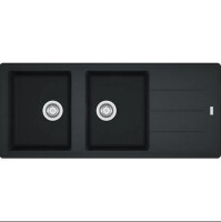 Franke Basis BFG 621 NERO Fragranıt Evye 2 Gözlü Sag/Sol Damlalıklı - FRANKE