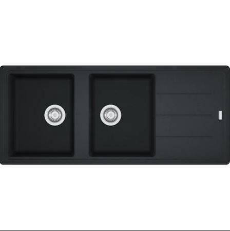 Franke Basis BFG 621 NERO Fragranıt Evye 2 Gözlü Sag/Sol Damlalıklı - 1