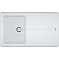 Franke Basis BFG 611 Bianco Fragranit Evye, Tek Gözlü, Sağ/Sol Damlalıklı - 1