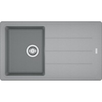 Franke Basis BFG 611 Stone Grey Fragranit Evye, Tek Gözlü, Sağ/Sol Damlalıklı - 1