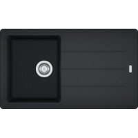 Franke Basis BFG 611 Nero Fragranit Evye, Tek Gözlü, Sağ/Sol Damlalıklı - 1