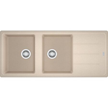 Franke Basis BFG 621-116 Granit Evye, 2 Gözlü, Damlalıklı, Tezgah Üstü, Avena - 1