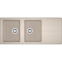 Franke Basis BFG 621-116 Granit Evye, 2 Gözlü, Damlalıklı, Tezgah Üstü, Sahara - FRANKE