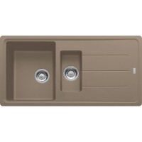 Franke Basis BFG 651-97 Granit Evye, 1,5 Gözlü, Damlalıklı, Tezgah Üstü, Oyster - 1