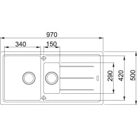 Franke Basis BFG 651 Fragranıt Evye, Stone Grey, 1.5 Gözlü Sağ/Sol Damlalıklı - 2