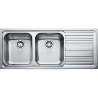 Franke Logica LINE LLL 621 Çelik Evye, 2 Gözlü, Sağ Damlalıklı, Mikrodekor - 1