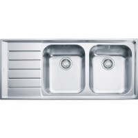 Franke Neptune NET 621 Mikrodekor Çelik Evye, 2 Gözlü ,Sağ Damlalıklı, Tezgah Üstü - 1
