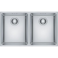 Franke Maris MRX 120-34-34 Çelik Evye, 2 Gözlü, Damlalıksız, Tezgah Altı, İnox - 1