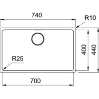 Franke Çelik Evye, Tek Gözlü, Damlalıksız, Tezgah Altı, İnox Renk, Myx 110-70 3 1/2'' I Pwıwofc - FRANKE (1)