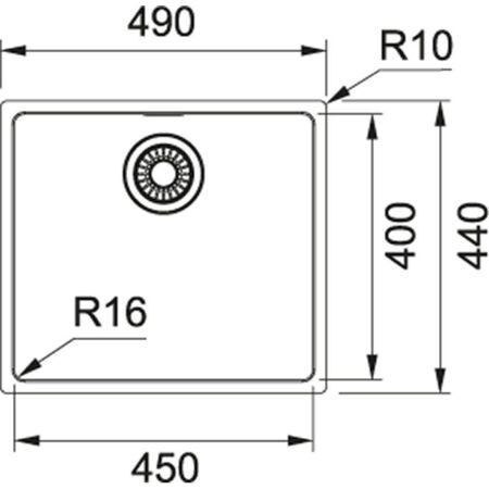 Franke Maris MRX 110-45 Inox, Çelik Evye, Tek Gözlü, Damlalıksız, Tezgah Altı - 2