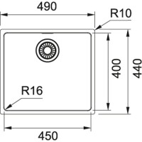 Franke Maris MRX 110-45 Inox, Çelik Evye, Tek Gözlü, Damlalıksız, Tezgah Altı - FRANKE (1)