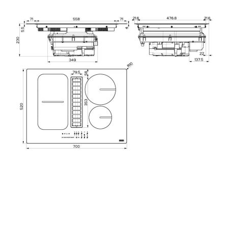 Franke FSM 709 Smarttogether Aspiratörlü Ocak - 7
