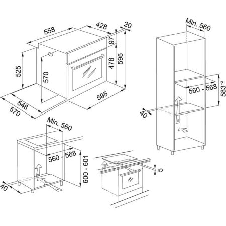 Franke Smart FSM 86 H XS Ankastre Fırın, 8 Programlı - 2