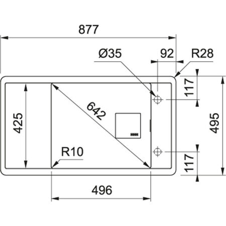 Franke Fresno FSG 611-86 NERO Fragranıt Evye Tek Gözlü Damlalıksız - 3