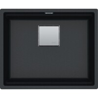 Franke Kubus 2 KNG 110-52 Nero Granit Evye, Tek Gözlü, Damlalıksız, Tezgah altı - FRANKE