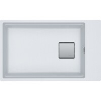 Franke Kubus 2 KNG 110-62 Granit Evye, tek gözlü, Damlalıksız, Tezgah altı, Bianco Renk - 1