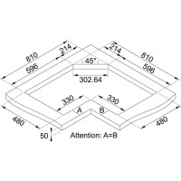 Franke Neptun FHNE COR 4 3 G TC XS C Ankastre Köşe Çelik Ocak, Döküm Izgaralı, Inox - FRANKE (1)