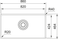 Franke Maris Quiet MQX 110-82 Çelik Evye, Tek Gözlü, Tezgah Altı, Damlalıksız - 4