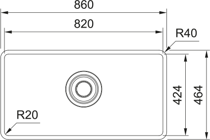 Franke Maris Quiet MQX 110-82 Çelik Evye, Tek Gözlü, Tezgah Altı, Damlalıksız - 4