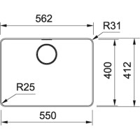 Franke Mythos MYX 210-55 Tek Gözlü Çelik Evye, Damlalıksız,Tezgaha Sıfır - FRANKE (1)