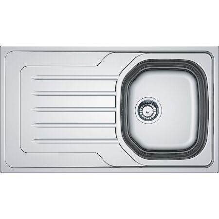 Franke Onda LINE OLL 611 Çelik Evye, Tek Gözlü, Sağ Damlalıklı, Dekorlu - 1