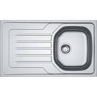 Franke Onda LINE OLX 611 Çelik Evye, Tek Gözlü, Sağ Damlalıklı, İnox - 1