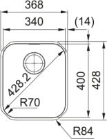 Franke Smart SRX 110-34 Tek Gözlü, Paslanmaz Çelik, İnox Renk, Tezgah Altı - FRANKE (1)