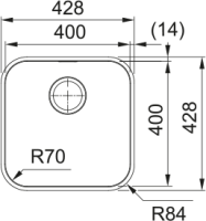 Franke Smart SRX 110-40 Tek Gözlü, Paslanmaz Çelik, İnox Renk, Tezgah Altı - FRANKE