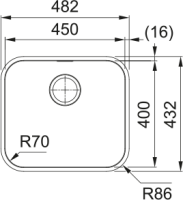 Franke Smart SRX 110-45 Tek Gözlü, Paslanmaz Çelik, İnox Renk, Tezgah Altı - 3