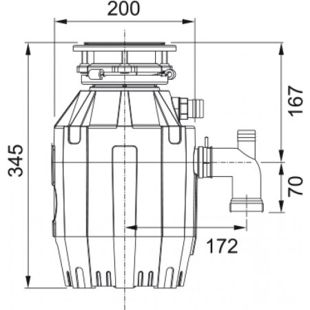 Franke TE-50 Çöp Öğütücü, 1/2 Beygir Gücü - 2